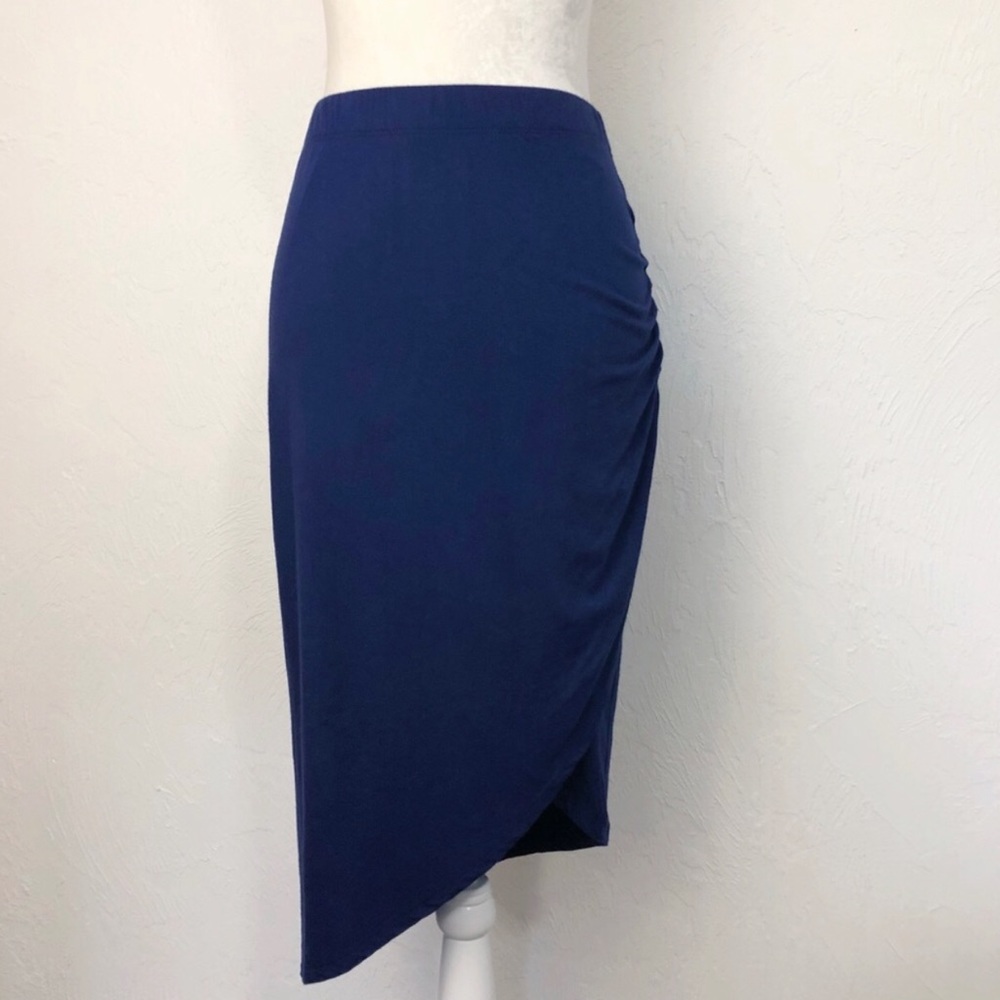 Bobeau scrunched pencil skirt with slit